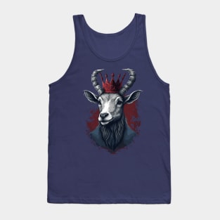 Goat King With Crown Tank Top